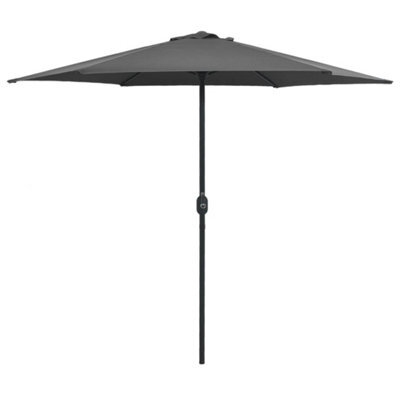 Berkfield Outdoor Parasol With Aluminium Pole 270X246 Cm Anthracite - image 1
