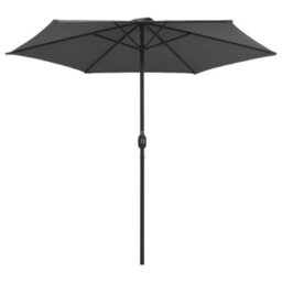 Berkfield Outdoor Parasol With Aluminium Pole 270X246 Cm Anthracite - thumbnail 3