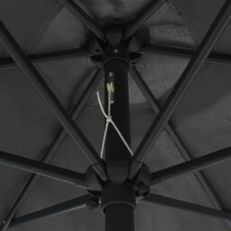 Berkfield Outdoor Parasol With Aluminium Pole 270X246 Cm Anthracite - thumbnail 5