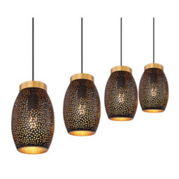 Luminosa Lighting Luminosa Narri Bar Pendant Ceiling Light Gold Colors 4X E27 - thumbnail 4