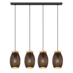 Luminosa Lighting Luminosa Narri Bar Pendant Ceiling Light Gold Colors 4X E27 - thumbnail 3