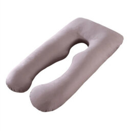 Grey-Pregnancy Pillow U Shaped Maternity Pillow Support Back - thumbnail 1