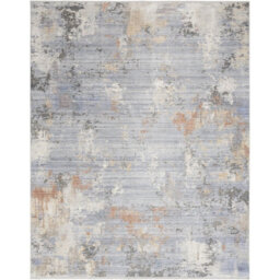 Grey Blue Modern Abstract Easy To Clean Living Room Bedroom & Dining Room Rug-259Cm X 345Cm - thumbnail 9