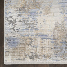 Grey Blue Modern Abstract Easy To Clean Living Room Bedroom & Dining Room Rug-259Cm X 345Cm - thumbnail 5