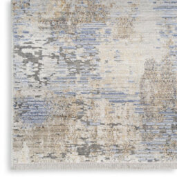 Grey Blue Modern Abstract Easy To Clean Living Room Bedroom & Dining Room Rug-259Cm X 345Cm - thumbnail 6