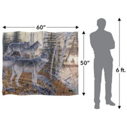 Wild Wings Silent Travelers 2 Silky Supersoft Blanket White/multicoloured (One Size) - thumbnail 5