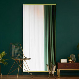 Mirroroutlet The Artus Gold Aluminium Edged Wall Mirror 200Cm X 100Cm - thumbnail 1
