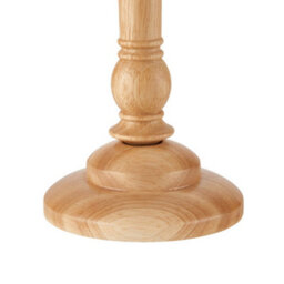 First Choice Lighting Julian - Natural Wood 55Cm Table Lamp With Striped Linen Shade - thumbnail 7
