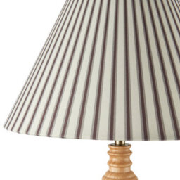 First Choice Lighting Julian - Natural Wood 55Cm Table Lamp With Striped Linen Shade - thumbnail 5