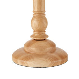 First Choice Lighting Julian - Natural Wood 55Cm Table Lamp With Striped Linen Shade - thumbnail 6