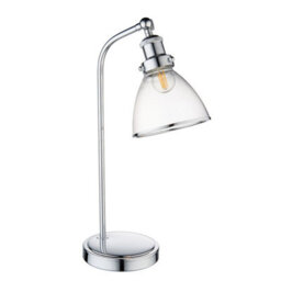 Pagazzi Lighting Pagazzi Brunswick Polished Nickel & Glass Desk Table Lamp - thumbnail 7