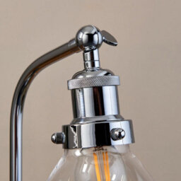Pagazzi Lighting Pagazzi Brunswick Polished Nickel & Glass Desk Table Lamp - thumbnail 5