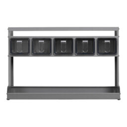 Living And Home 3-Tier Kitchen Spice Rack With 5 Seasoning Boxes, 43.5Cm (W) X 15Cm (D) X 28.5Cm (H) - thumbnail 4