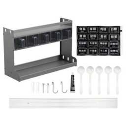 Living And Home 3-Tier Kitchen Spice Rack With 5 Seasoning Boxes, 43.5Cm (W) X 15Cm (D) X 28.5Cm (H) - thumbnail 5