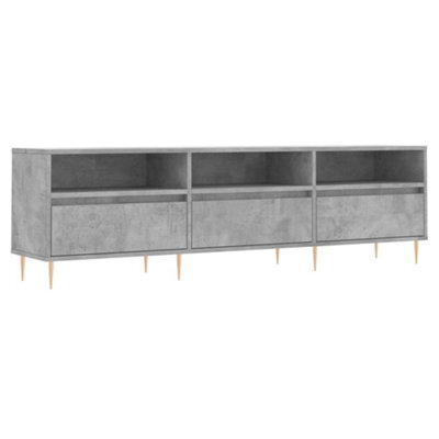 Berkfield Sturdy Tv Cabinet Concrete Grey 150X30X44.5 Cm Engineered Wood - image 1