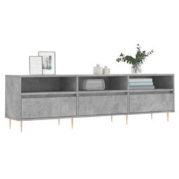 Berkfield Sturdy Tv Cabinet Concrete Grey 150X30X44.5 Cm Engineered Wood - thumbnail 3