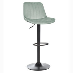 Beliani Mint Green Velvet Bar Stool Set Of 2 Height Adjustable Swivel Stools - thumbnail 8