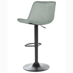 Beliani Mint Green Velvet Bar Stool Set Of 2 Height Adjustable Swivel Stools - thumbnail 5
