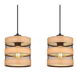 Luminosa Lighting Luminosa Soeni Bar Pendant Ceiling Light Matt Black 3X E27 - thumbnail 4