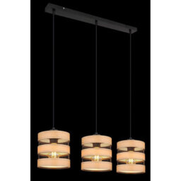 Luminosa Lighting Luminosa Soeni Bar Pendant Ceiling Light Matt Black 3X E27 - thumbnail 5