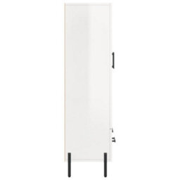 Berkfield Modern Highboard High Gloss White 69.5X31X115 Cm Engineered Wood - thumbnail 7