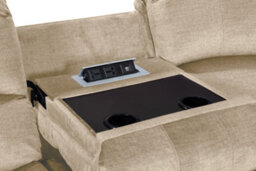 Chenille Fabric Oatmeal Beige 3 Seater Manual Recliner Sofa Valencia - thumbnail 6