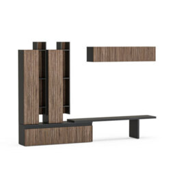 Decorotika Azur Moduler Modern Tv Unit Wall Mount Customizable Layout Black Alina - thumbnail 4