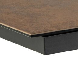 Wyld Haus Perth 200-240Cm Rusty Brown Ceramic Extendable Dining Table With Black Metal Legs - thumbnail 5