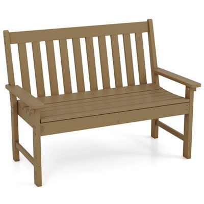 Costway Outdoor 2-Person Garden Bench Patio Lounger Ergonomic Loveseat W/ Backrest - image 1