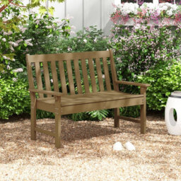 Costway Outdoor 2-Person Garden Bench Patio Lounger Ergonomic Loveseat W/ Backrest - thumbnail 4