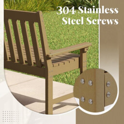 Costway Outdoor 2-Person Garden Bench Patio Lounger Ergonomic Loveseat W/ Backrest - thumbnail 9