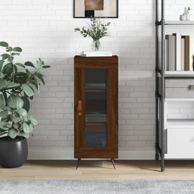 Berkfield Sideboard Brown Oak 34.5X34X90 Cm Engineered Wood - image 1