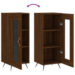 Berkfield Sideboard Brown Oak 34.5X34X90 Cm Engineered Wood - thumbnail 9