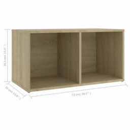 Berkfield Tv Cabinet Sonoma Oak 72X35X36.5 Cm Engineered Wood - thumbnail 9