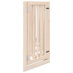 Walplus Wood Dog Gate With Door Foldable 6 Panels 300 Cm Poplar Wood - thumbnail 5