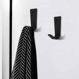8 Pack Black Wall Mounted Coat Hooks, Coat Rack - thumbnail 5