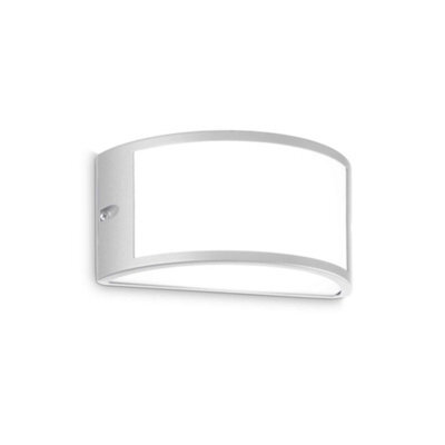 Ideal Lux Rex-1 Outdoor Flush Wall Lamp Grey Ip44