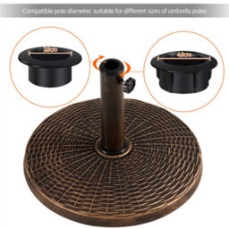 Yaheetech Bronze 10Kg Heavy Duty Patio Market Umbrella Base - thumbnail 7