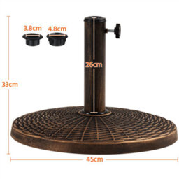 Yaheetech Bronze 10Kg Heavy Duty Patio Market Umbrella Base - thumbnail 3