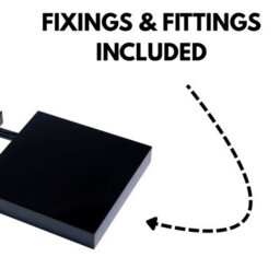 Core Products 240mm Floating Hudson Shelf Kit, Black High Gloss - thumbnail 5