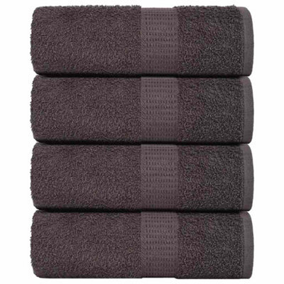 Berkfield Guest Towels 4 Pcs Anthracite 30X50 Cm 360 Gsm 100% Cotton - image 1