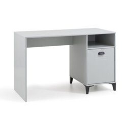 Julian Bowen Lakers Grey 1 Door 1 Drawer Desk, Locker Effect, Wood, Storage, Height: 75 X Width: 120 X Depth: 55Cm - thumbnail 2