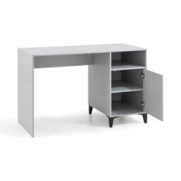 Julian Bowen Lakers Grey 1 Door 1 Drawer Desk, Locker Effect, Wood, Storage, Height: 75 X Width: 120 X Depth: 55Cm - thumbnail 3