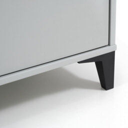 Julian Bowen Lakers Grey 1 Door 1 Drawer Desk, Locker Effect, Wood, Storage, Height: 75 X Width: 120 X Depth: 55Cm - thumbnail 9