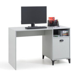 Julian Bowen Lakers Grey 1 Door 1 Drawer Desk, Locker Effect, Wood, Storage, Height: 75 X Width: 120 X Depth: 55Cm - thumbnail 4
