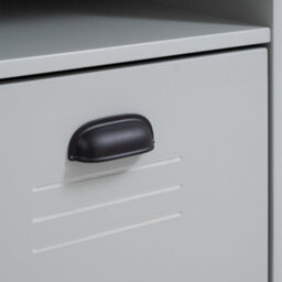 Julian Bowen Lakers Grey 1 Door 1 Drawer Desk, Locker Effect, Wood, Storage, Height: 75 X Width: 120 X Depth: 55Cm - thumbnail 8