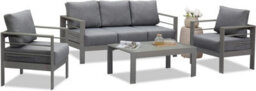 Garden Store Direct Wisteria Lane 4 Piece Lounge Set Aluminium Furniture - Anthracite Grey - thumbnail 5