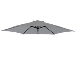 Rinse Bathrooms Grey Replacement Parasol Canopy Replacement Parasol Cover Fabric For Garden Umbrella 2.5M 6 Arm - thumbnail 1