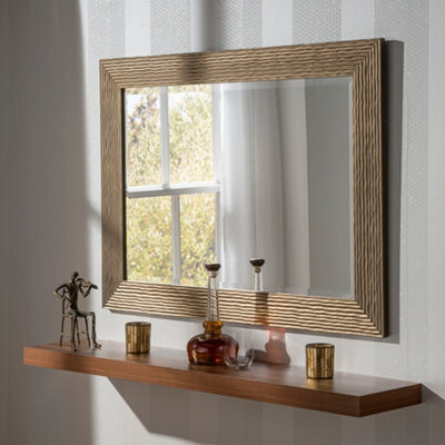 Yearn Bronze Wave Framed Mirror 132X79Cm - image 1