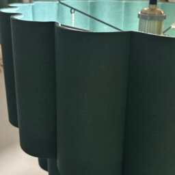CGC Lighting Cgc Selina Scalloped Two Tier Forest Green Drum Lampshade Large 48Cm - thumbnail 6